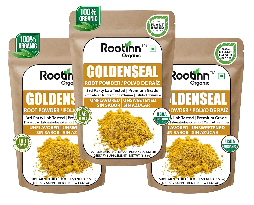 Rootinn Organic Goldenseal Root Powder - 10.5 oz