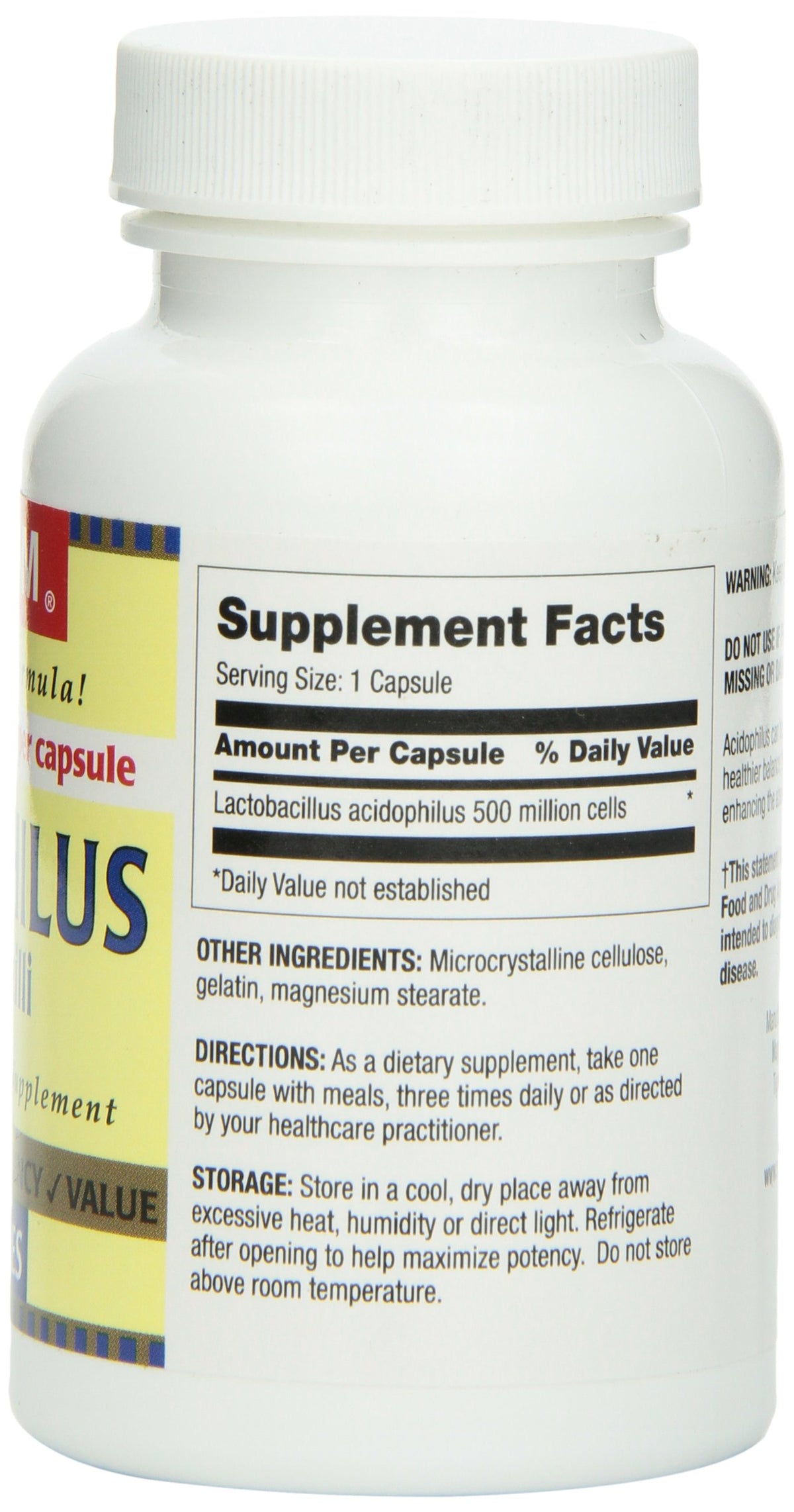 Optimum Acidophilus Lactobacilli Capsules - 100 Capsules - image 3