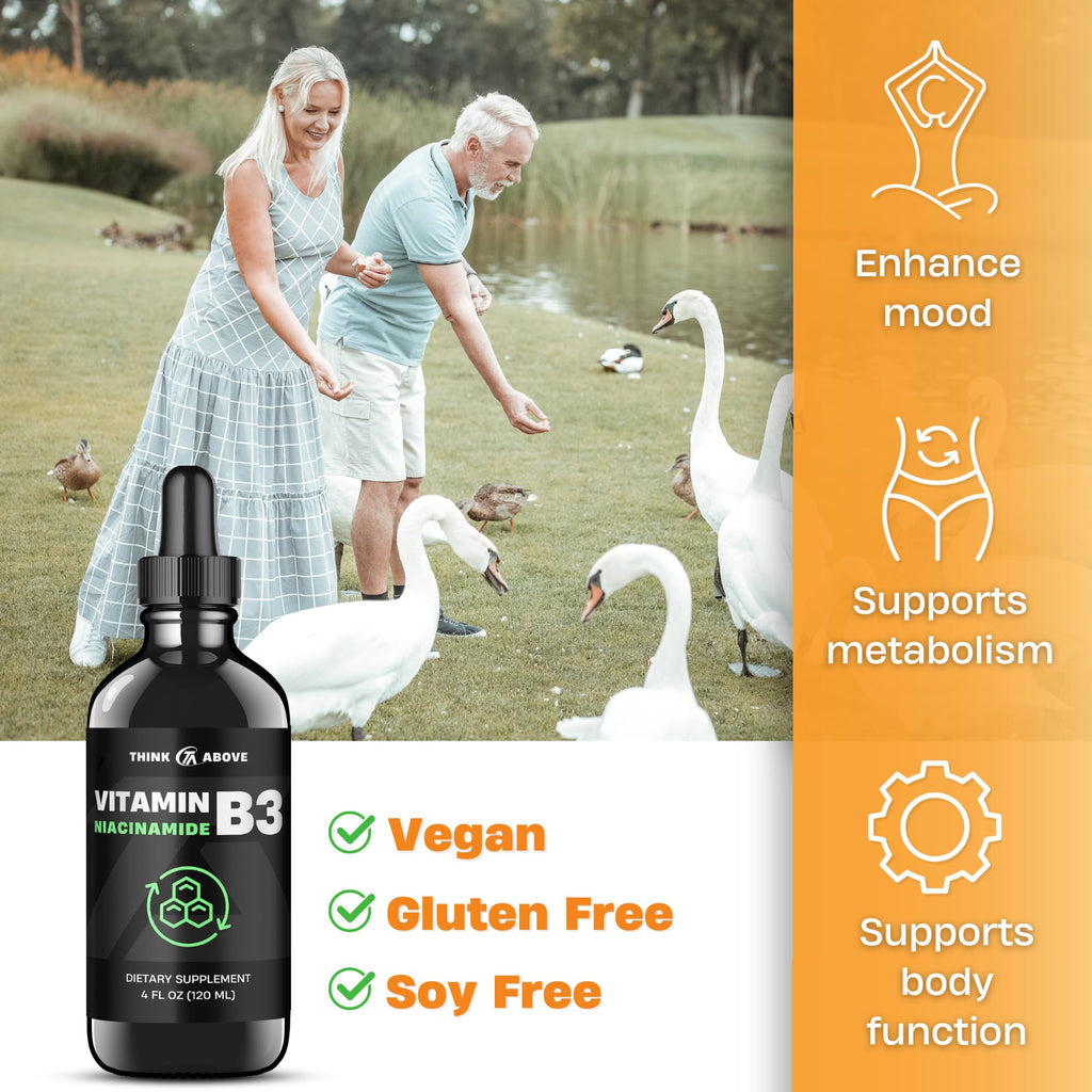 Think Above Liquid Vitamin B3 (as Niacinamide) Supplement - Non Flush