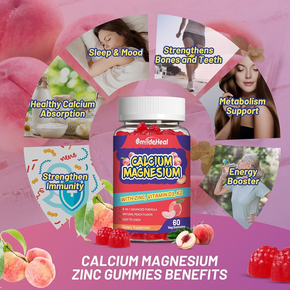 SmildeHeal Calcium Magnesium Gummies 600MG