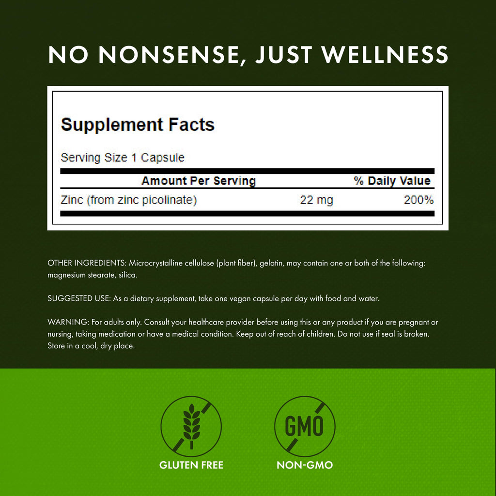 Swanson Zinc Picolinate - Mineral Supplement Promoting Prostate Health