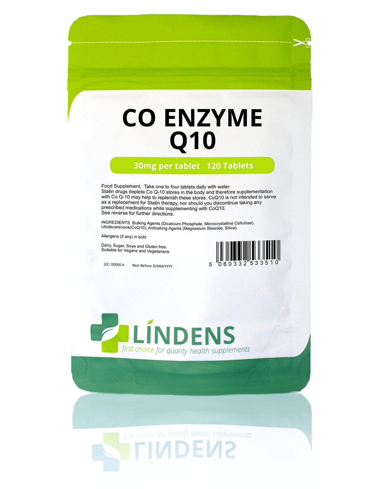 Lindens Co Enzyme Q10 30mg - 120 Tablets