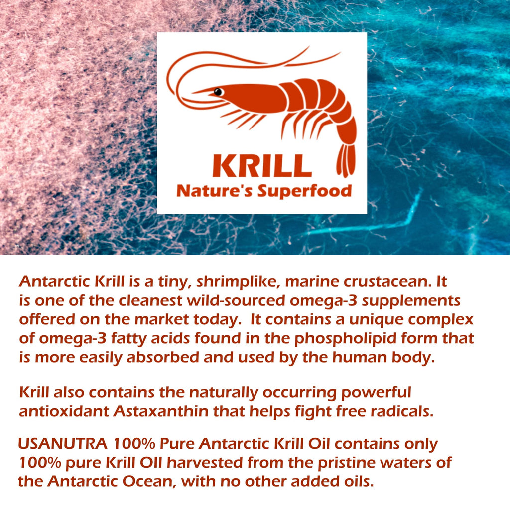 USANUTRA Antarctic Krill Oil Softgels 1000mg - 60 Softgels - image 3