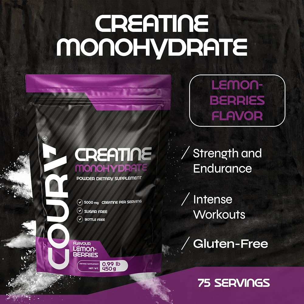 COURA Lemon-Berries Creatine Monohydrate Powder - 450g - image 2