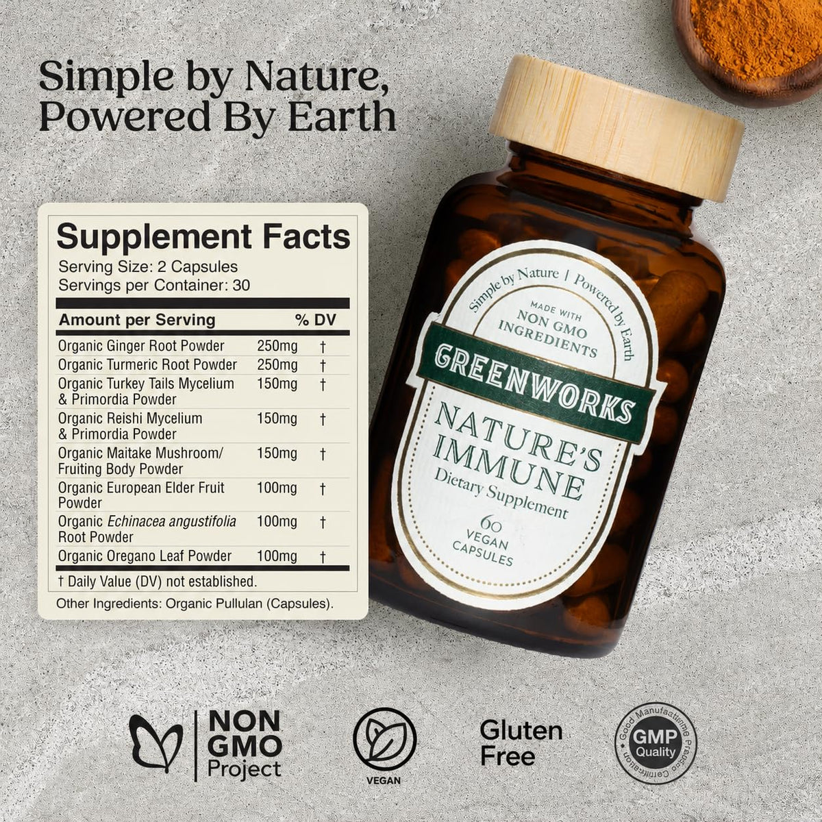 Greenworks Nature's Immune Organic Immune Support - 60 Capsules - image 5