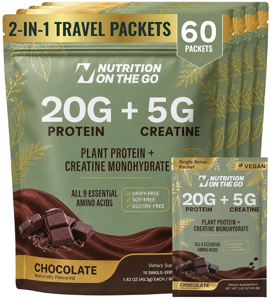 Nutrition On The Go 2-in-1 Vegan Protein + Creatine Travel Packets