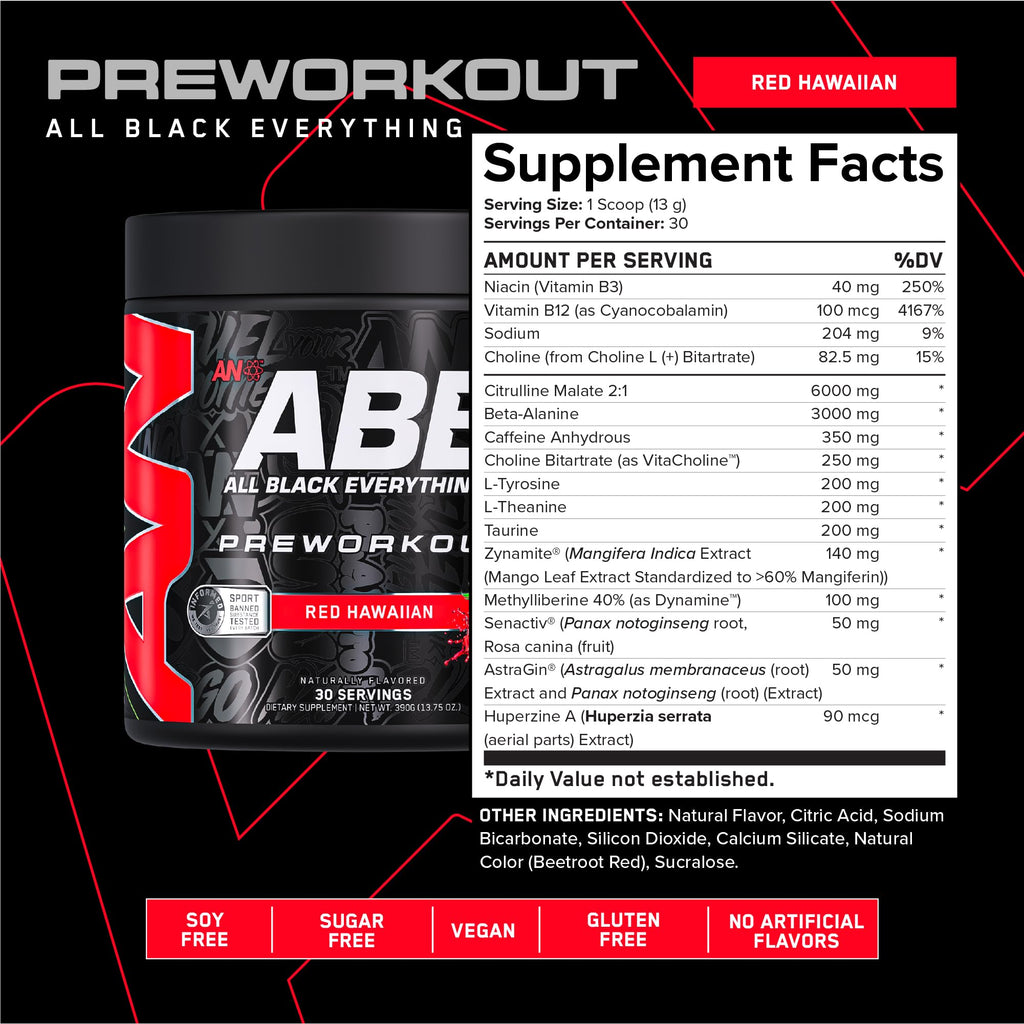 ABE all black everything All Black Everything Pre Workout Powder