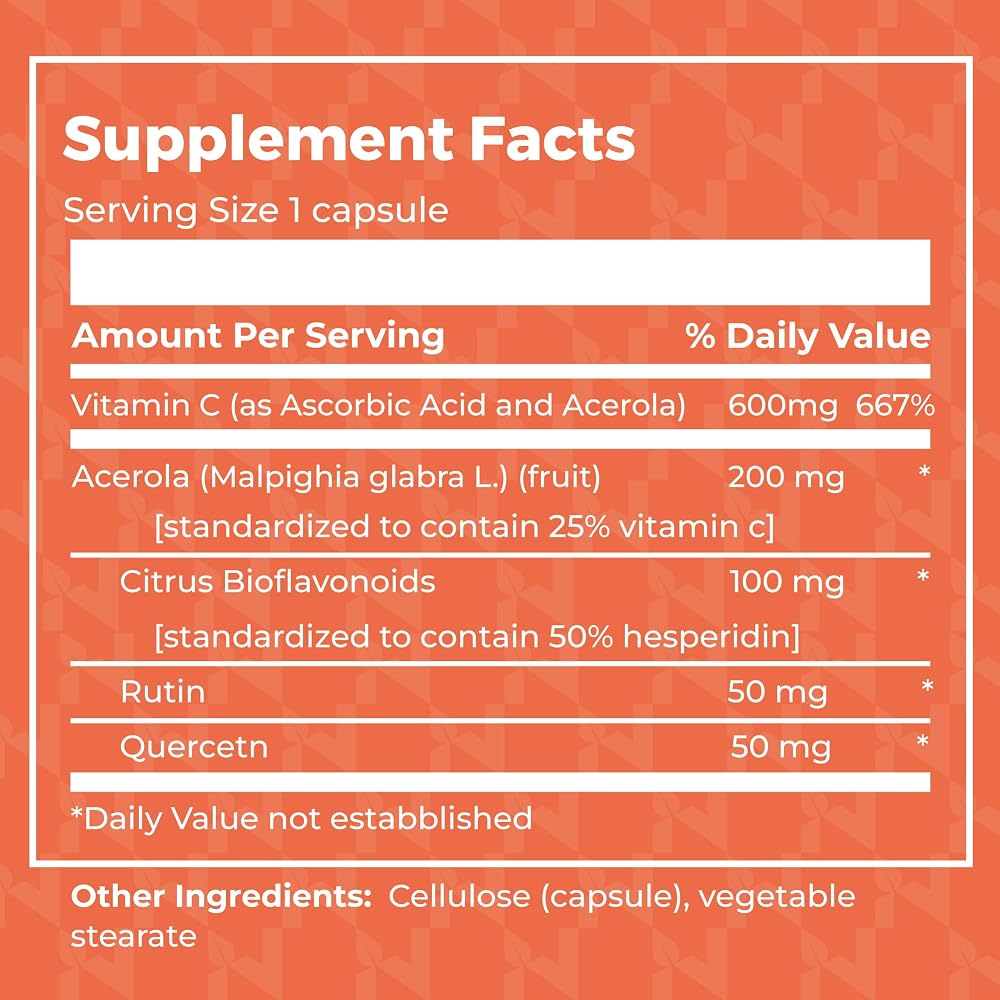 NATURAL VITS Vitamin C 600 mg Immune Support - 90 Capsules - image 3