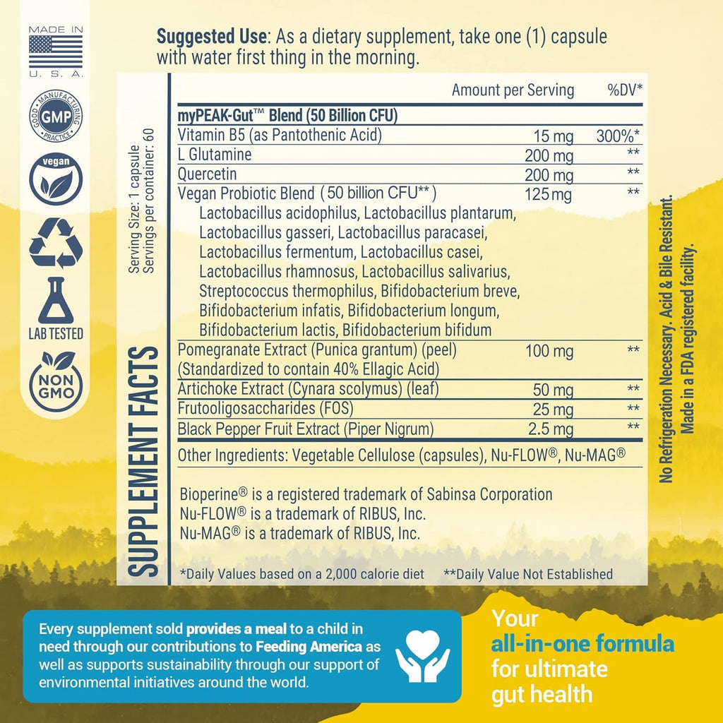 myPEAK PeakBiotic Synbiotic Probiotics 50 Billion CFU - 60 Capsules - image 7