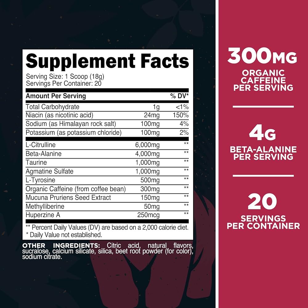 Primal Purge Xtreme Pre-Workout Powder Raspberry Lemonade - 20 Servings - image 2