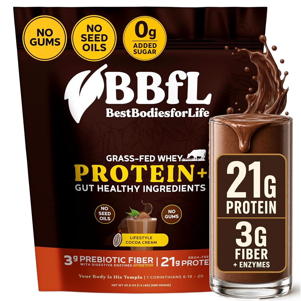 BBfL Grass-Fed Whey Protein Shake Cocoa Cream - 15 Servings
