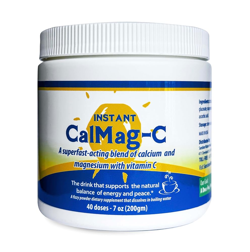 Sunshine Vitamins Instant CalMag-C Calcium & Magnesium Powder - 7 oz
