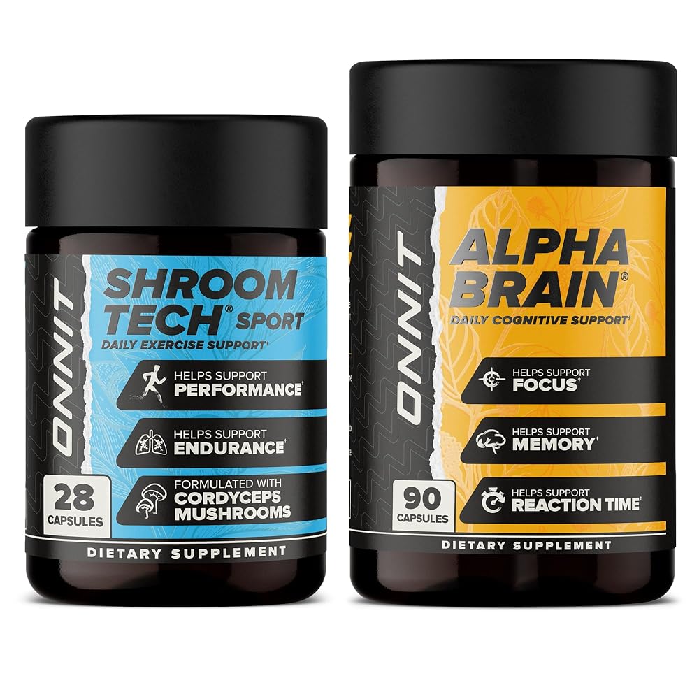 ONNIT Alpha Brain & Shroom Tech Sport Bundle - 118 Capsules