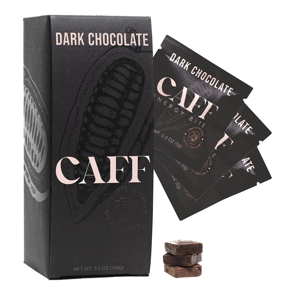 CAFF All Natural Energy Bites Caffeinated Chocolate - 20 Bites
