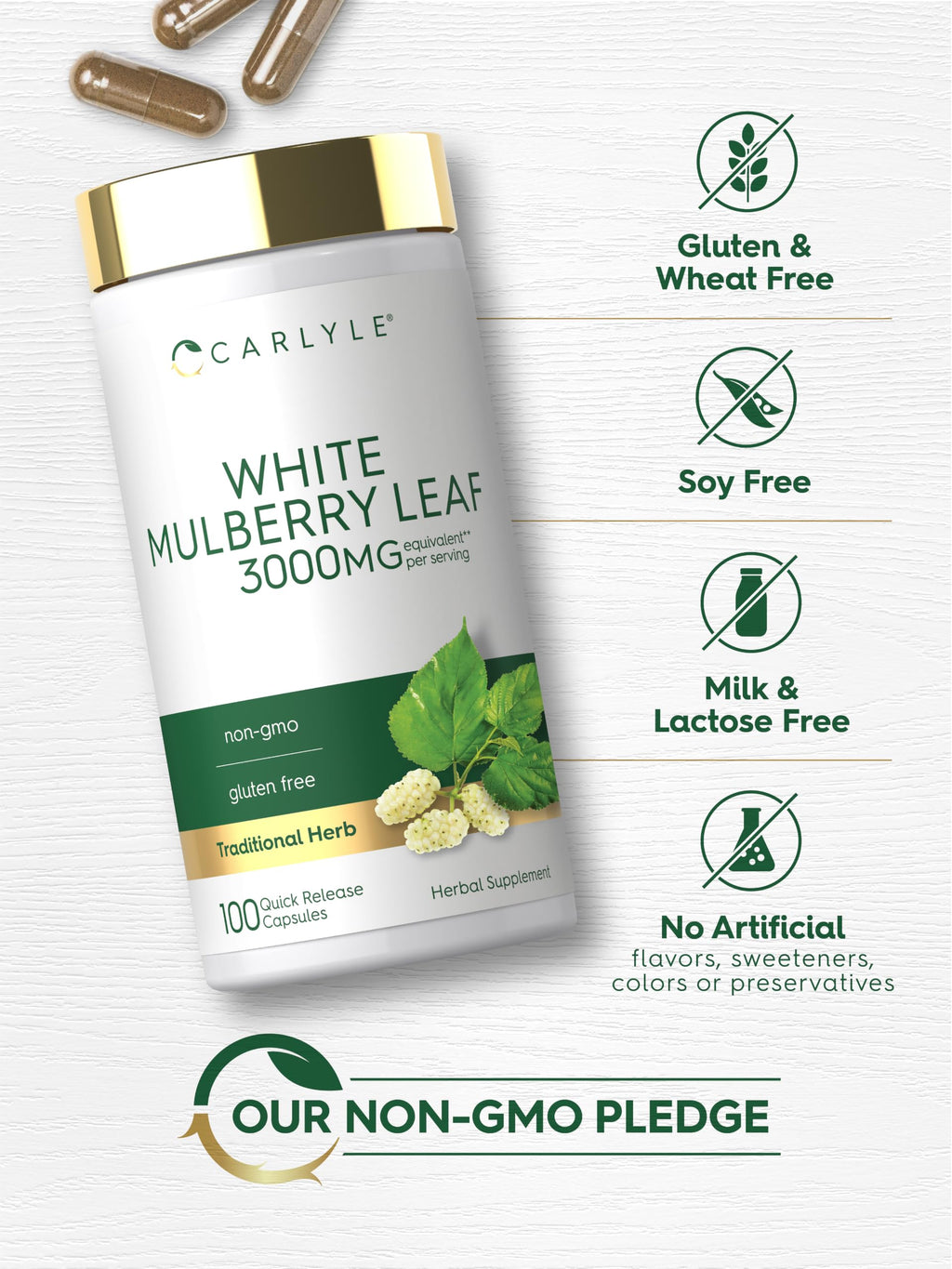 Carlyle Mulberry Leaf Extract - 100 Capsules - image 5