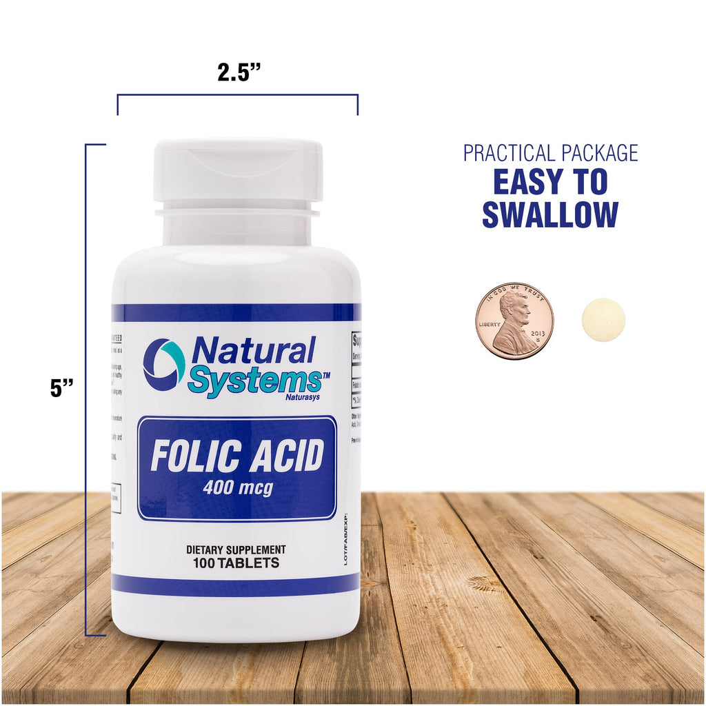 Natural Systems Folic Acid 400 mcg Prenatal Vitamin - 100 Tablets - image 7