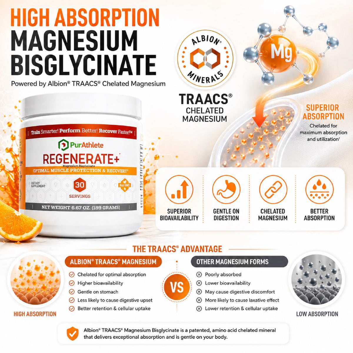 PurAthlete Magnesium Bisglycinate Powder 300mg - Powder - image 6