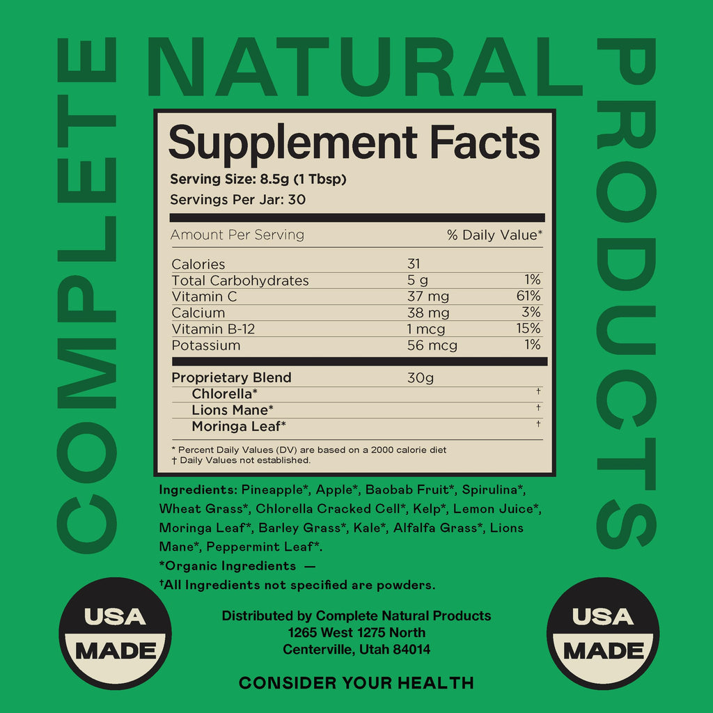 Complete Natural Products Good Greens Superfood Powder - 30 Servings - image 4
