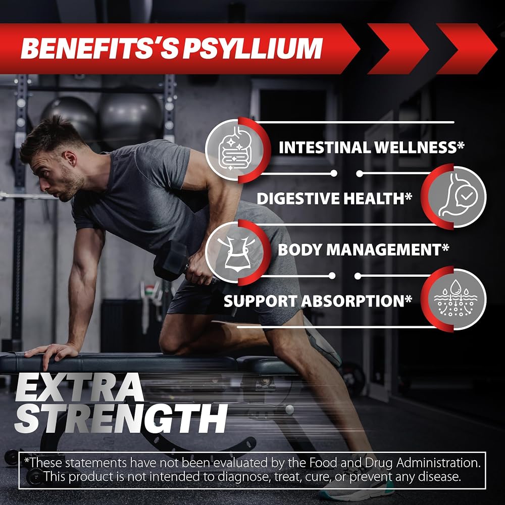 BEBEFEN Psyllium Husk Capsules 2400mg with Black Pepper - 60 Capsules - image 4