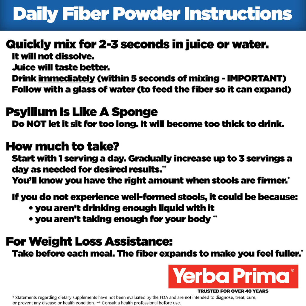 Yerba Prima Daily Fiber Formula Powder - 20 oz - image 4