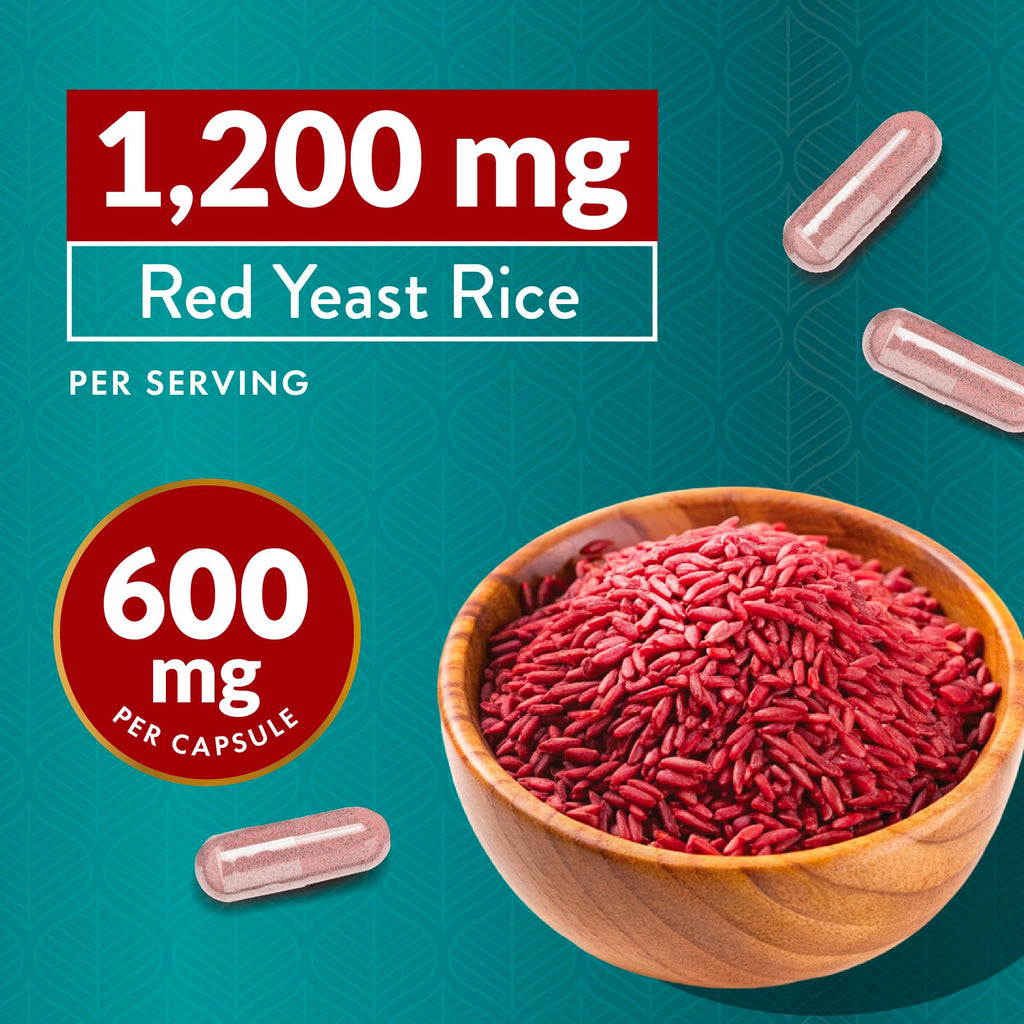 Purely Holistic Red Yeast Rice with CoQ10 Heart Health Support - 120 Capsules - image 4
