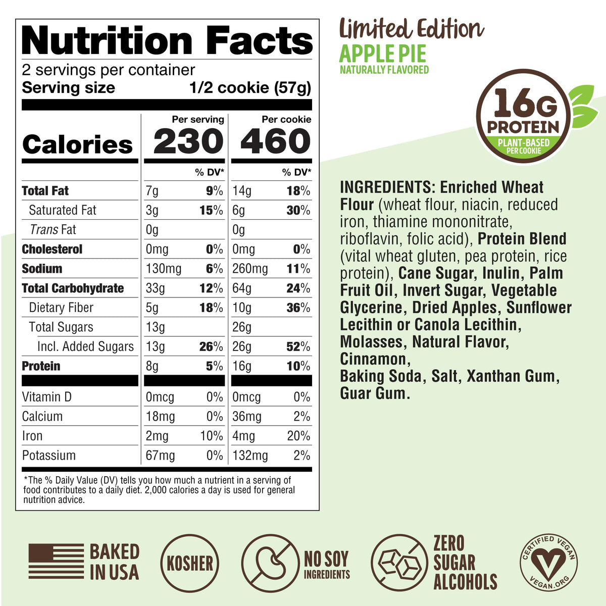 Lenny & Larry's Protein Cookie Apple Pie 16g Plant Protein - 12 Pack - image 7