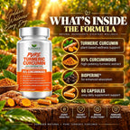 Sundhed Natural Pure Turmeric Curcumin Capsules - 60 Capsules - image 3