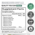 Wild Foods Magnesium Complex Supplement with 7X Forms, 90 Capsules