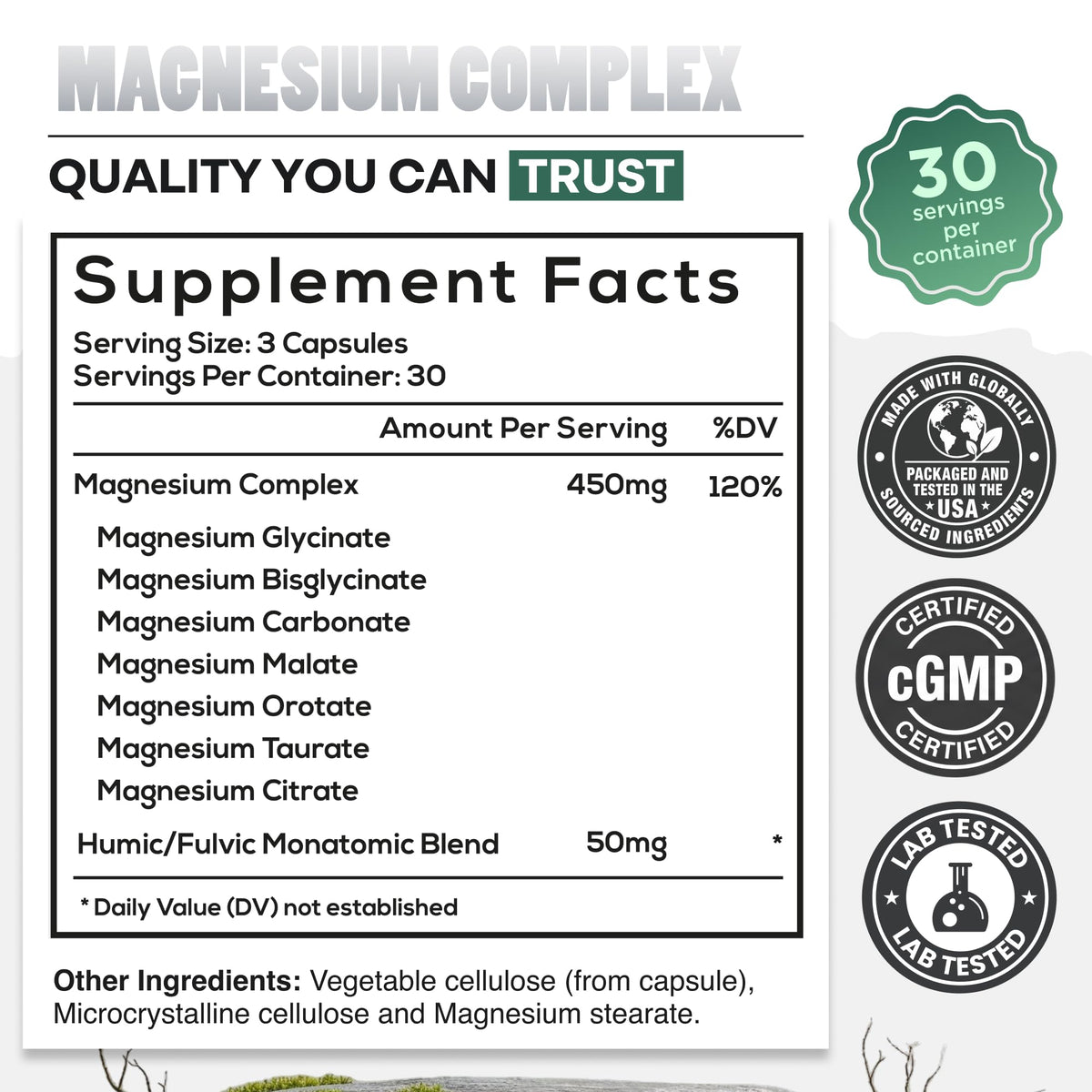 Wild Foods Magnesium Complex 7 Forms - 90 Capsules - image 5