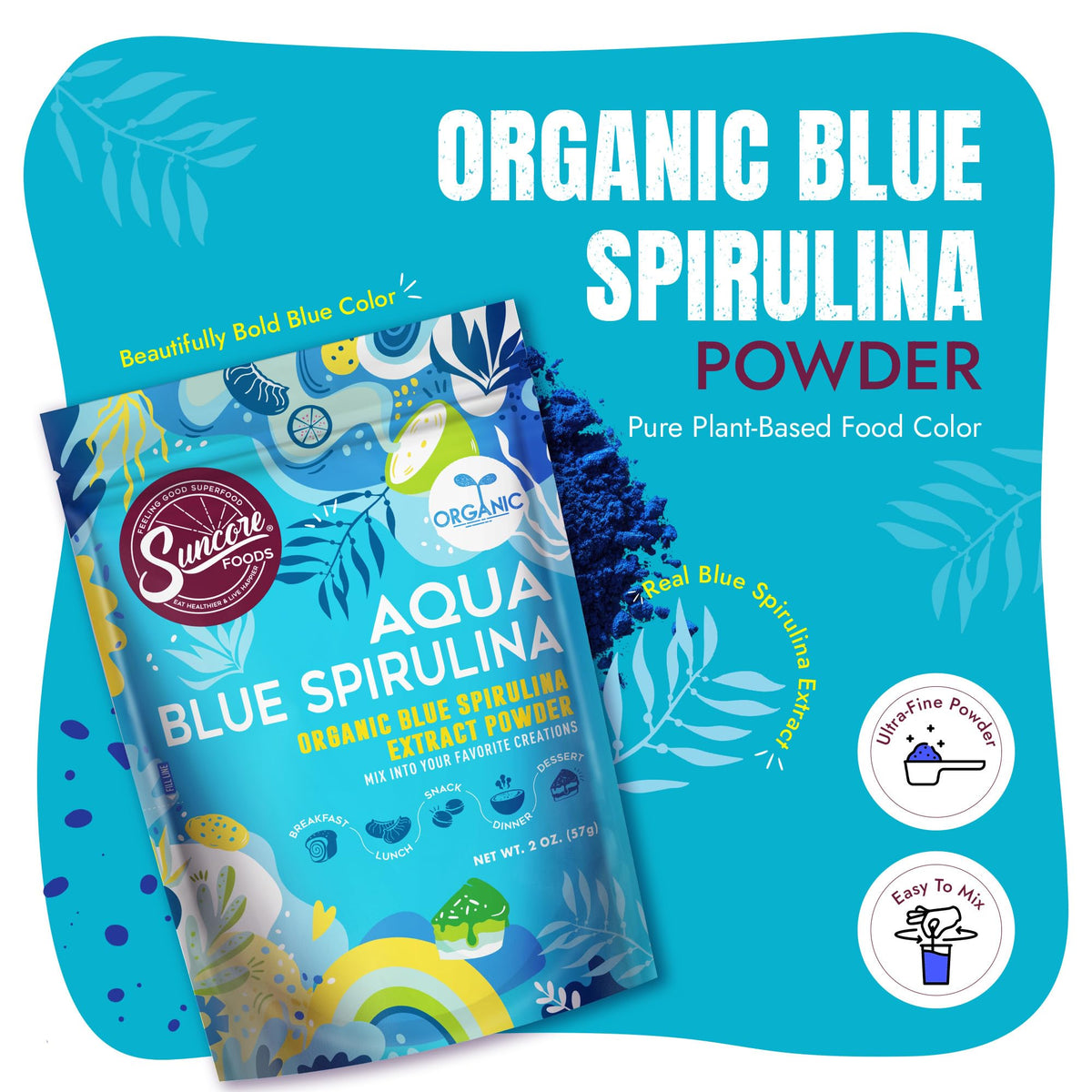 Suncore Foods Organic Blue Spirulina Powder - 2 oz - image 3