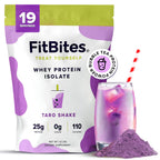 FitBites Boba Tea Protein Taro Whey Protein Isolate - 1.5 lbs