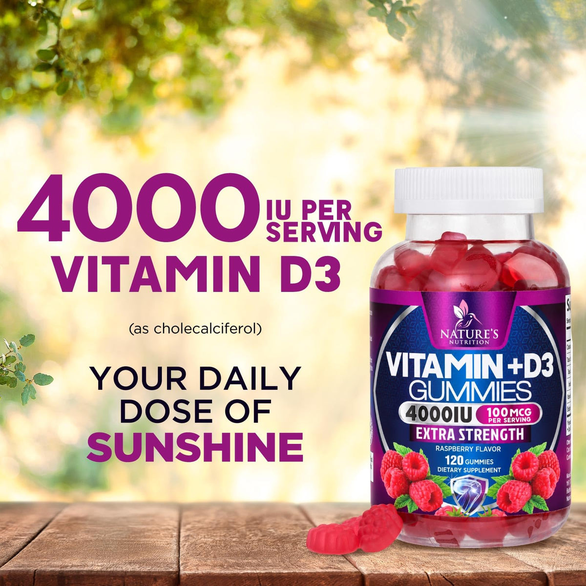 Nature's Nutrition Vitamin D3 5000 IU Gummies - 120 Gummies - image 5