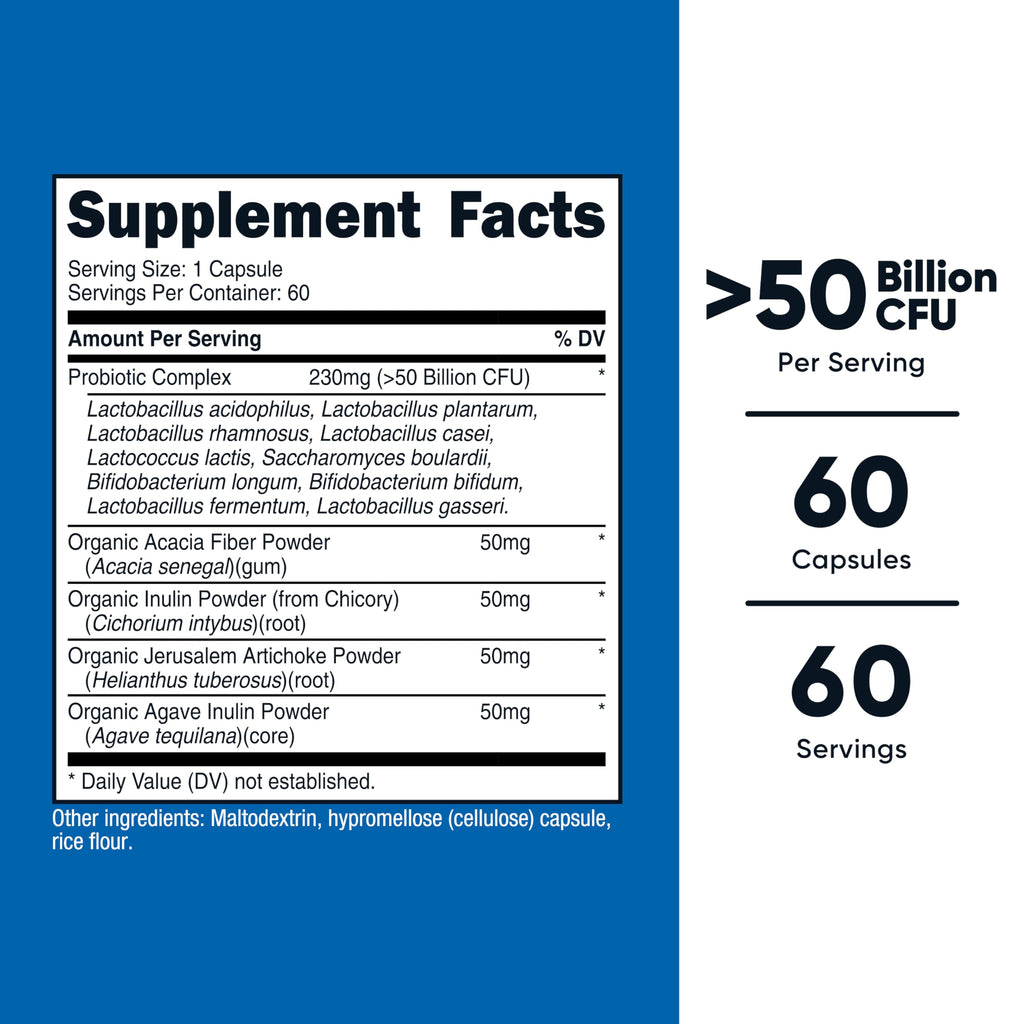 Nutricost Probiotic Complex 50 Billion CFU - 60 Capsules - image 2