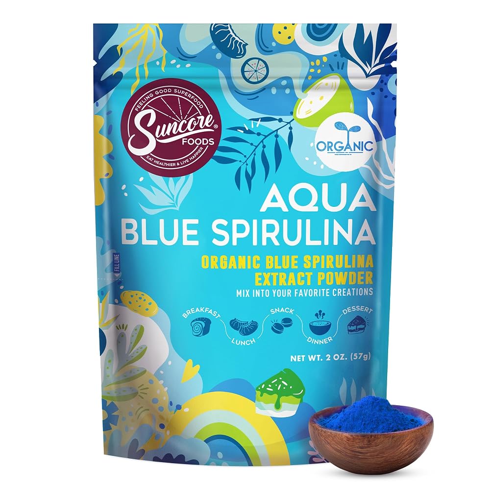 Suncore Foods Organic Blue Spirulina Powder - 2 oz