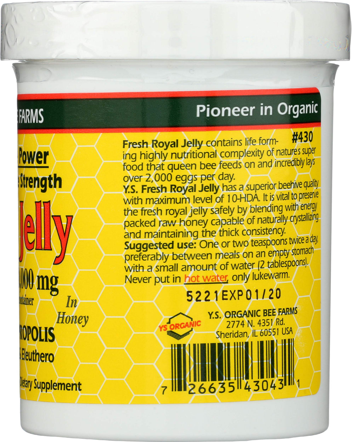 YS Organic Royal Jelly in Honey Ultimate Strength - 11.5 oz - image 7