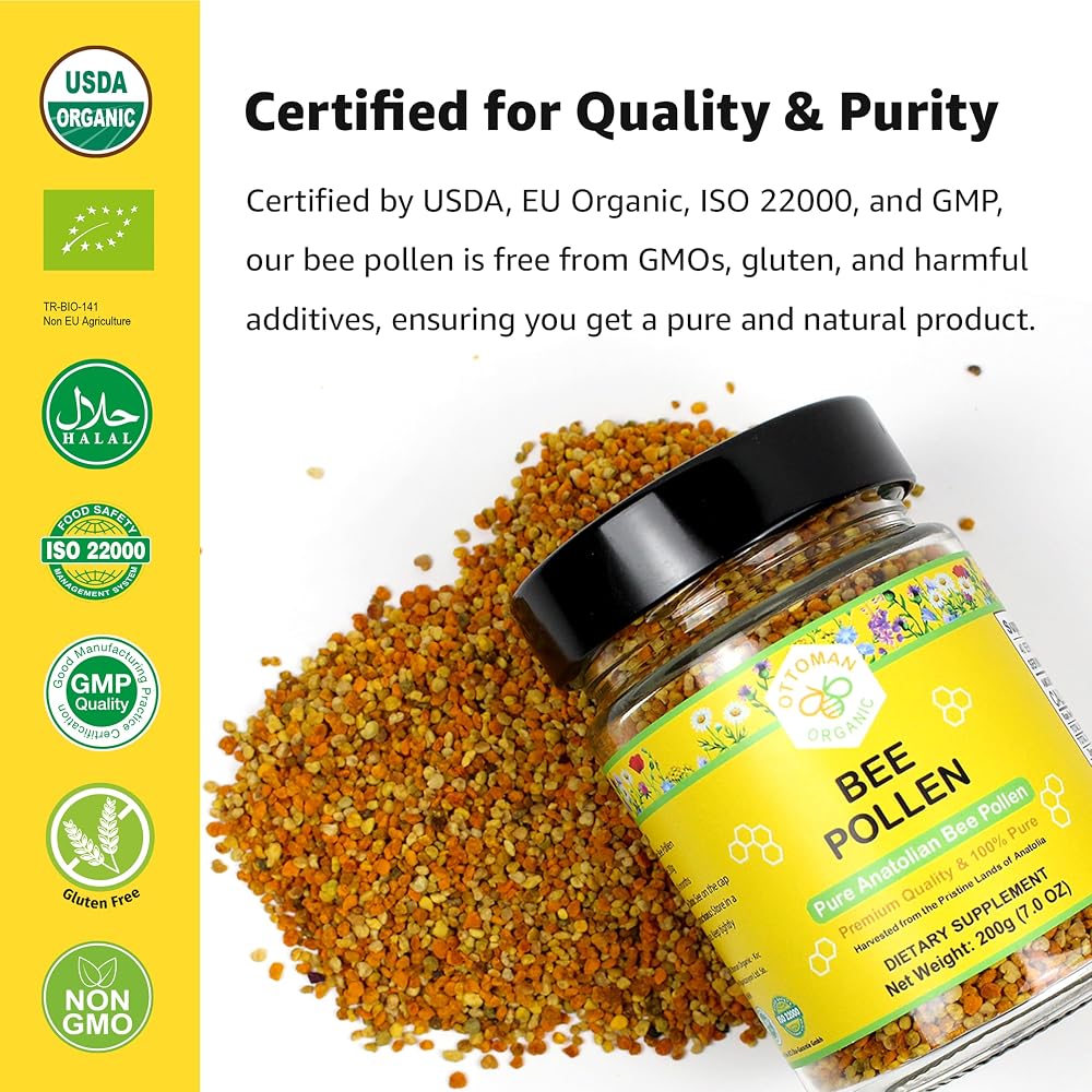 ottoman organic Bee Pollen Granules Immune Support - 200g - image 5