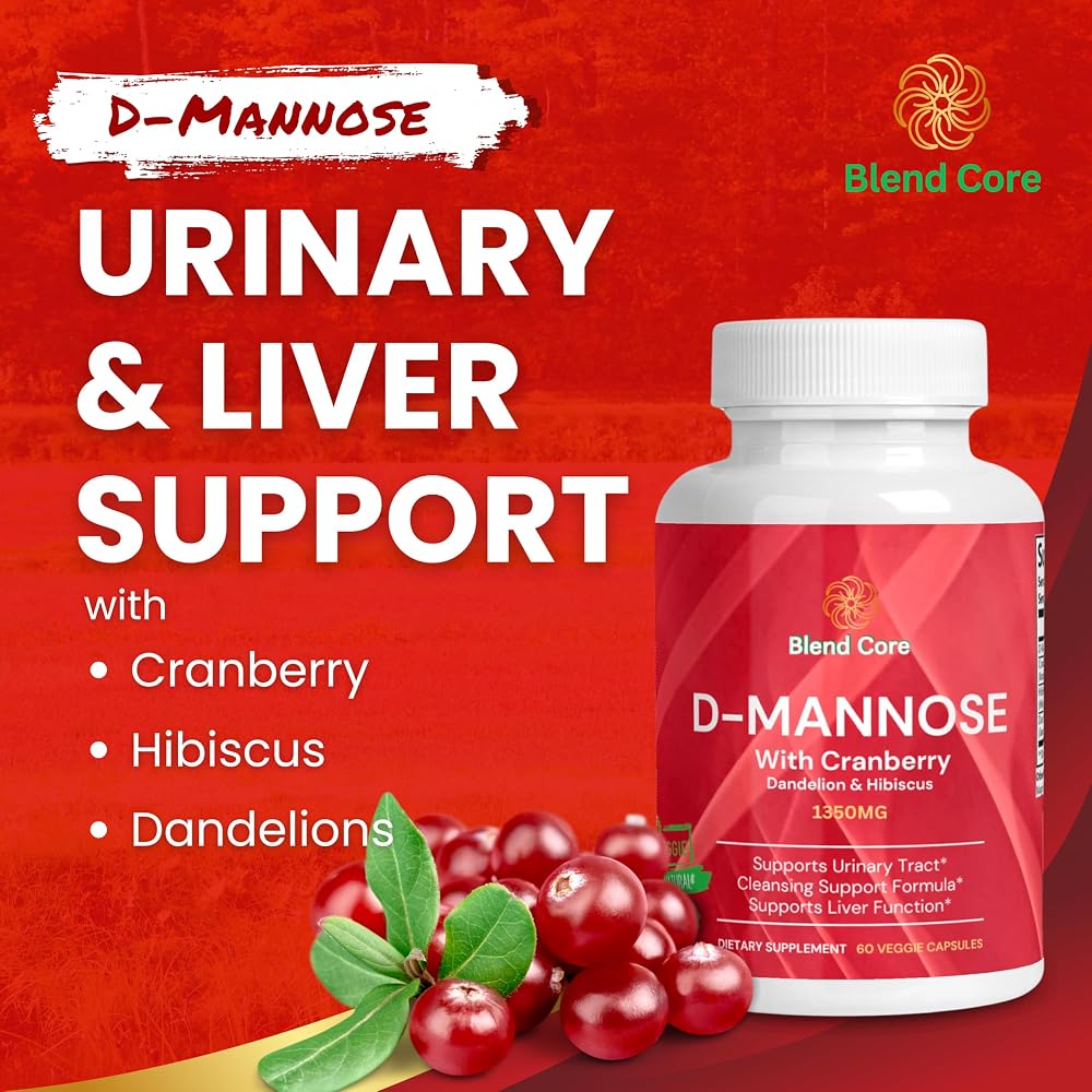 Blend Core D-Mannose with Cranberry & Dandelion - 60 Veggie Capsules - image 2