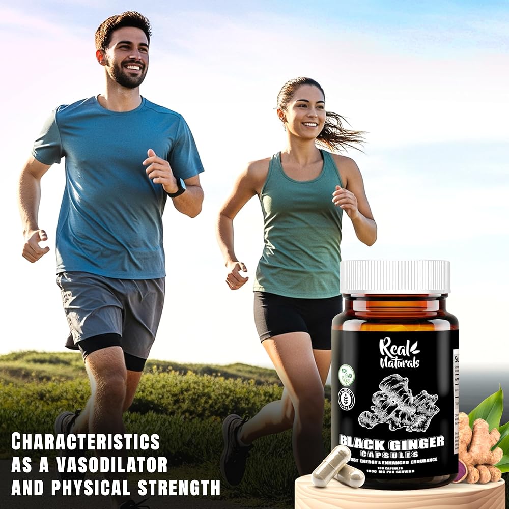 Real Naturals Black Ginger Extract 500 mg - 100 Capsules - image 5