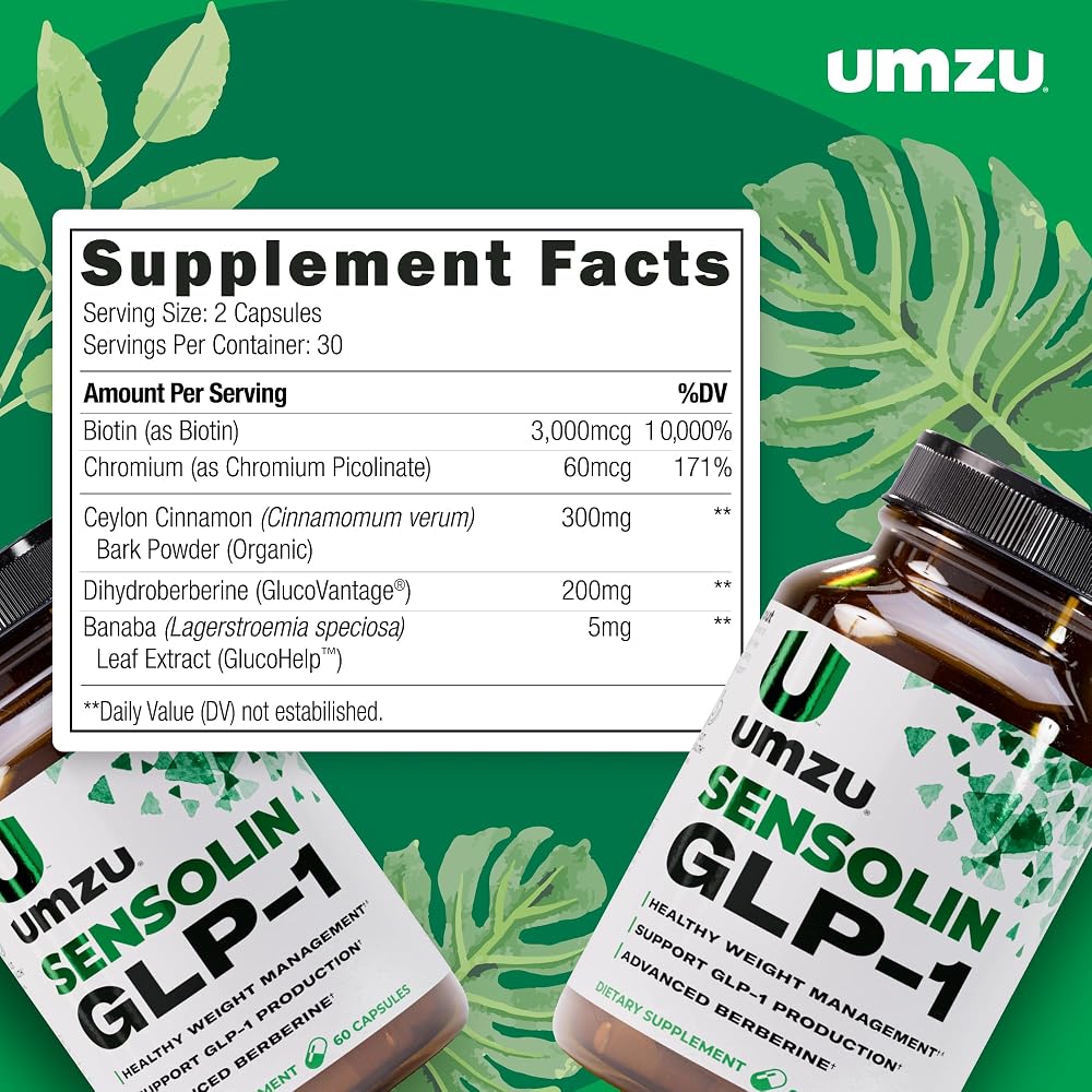 UMZU Sensolin GLP-1 Support Supplement - 60 Capsules - image 4