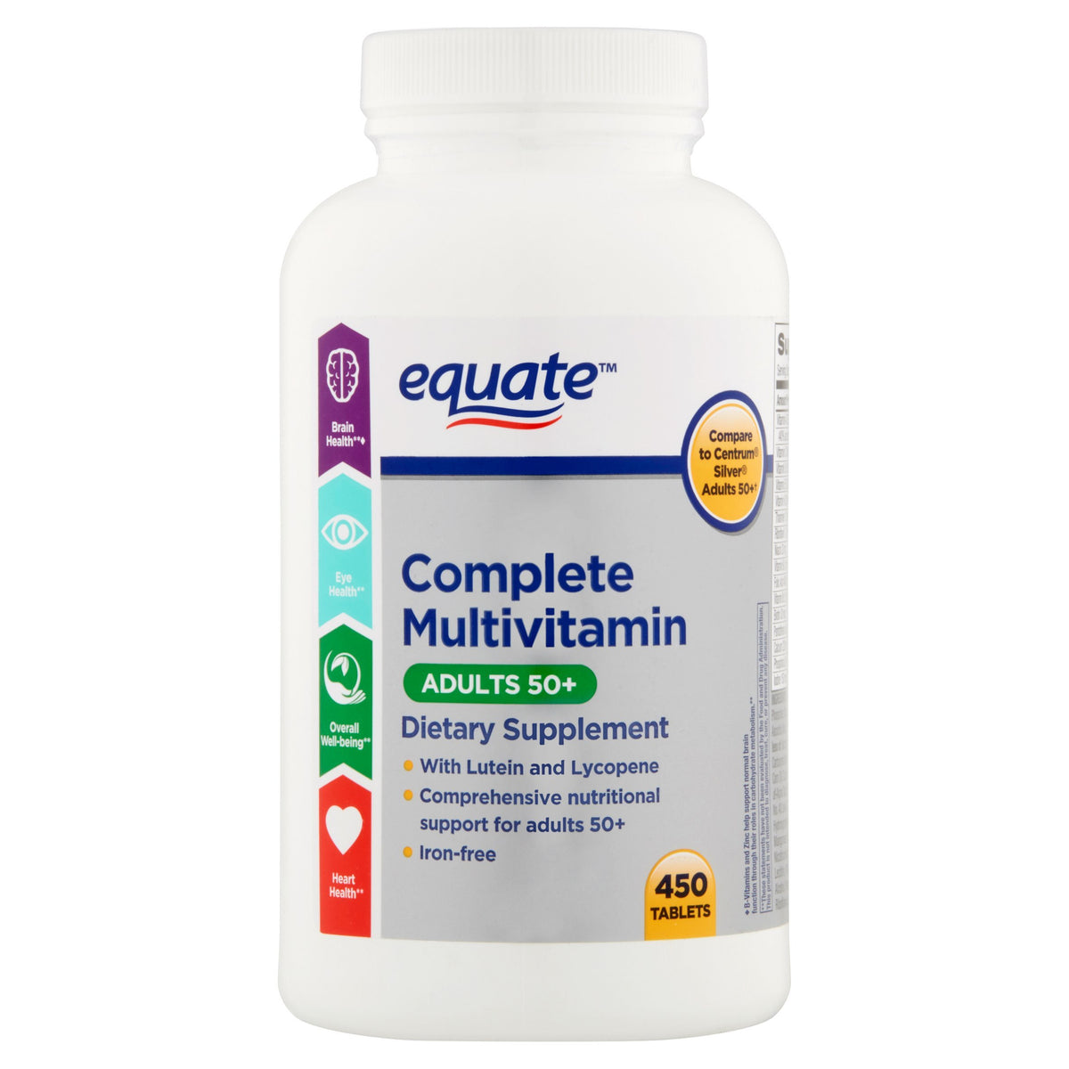 iPoplor Equate Adults 50+ Complete Multivitamin/Multimineral - 450 Tablets