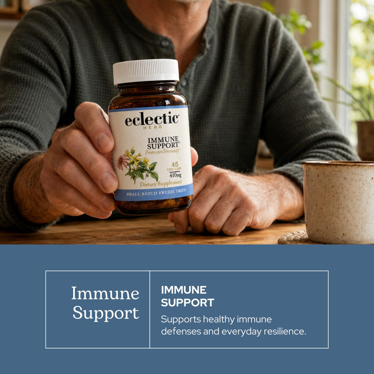 Eclectic Institute Raw Fresh Freeze-Dried Immune Support - 45 Capsules - image 3