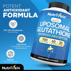 Nutrivein Liposomal Glutathione 700 mg - 60 Capsules - image 3