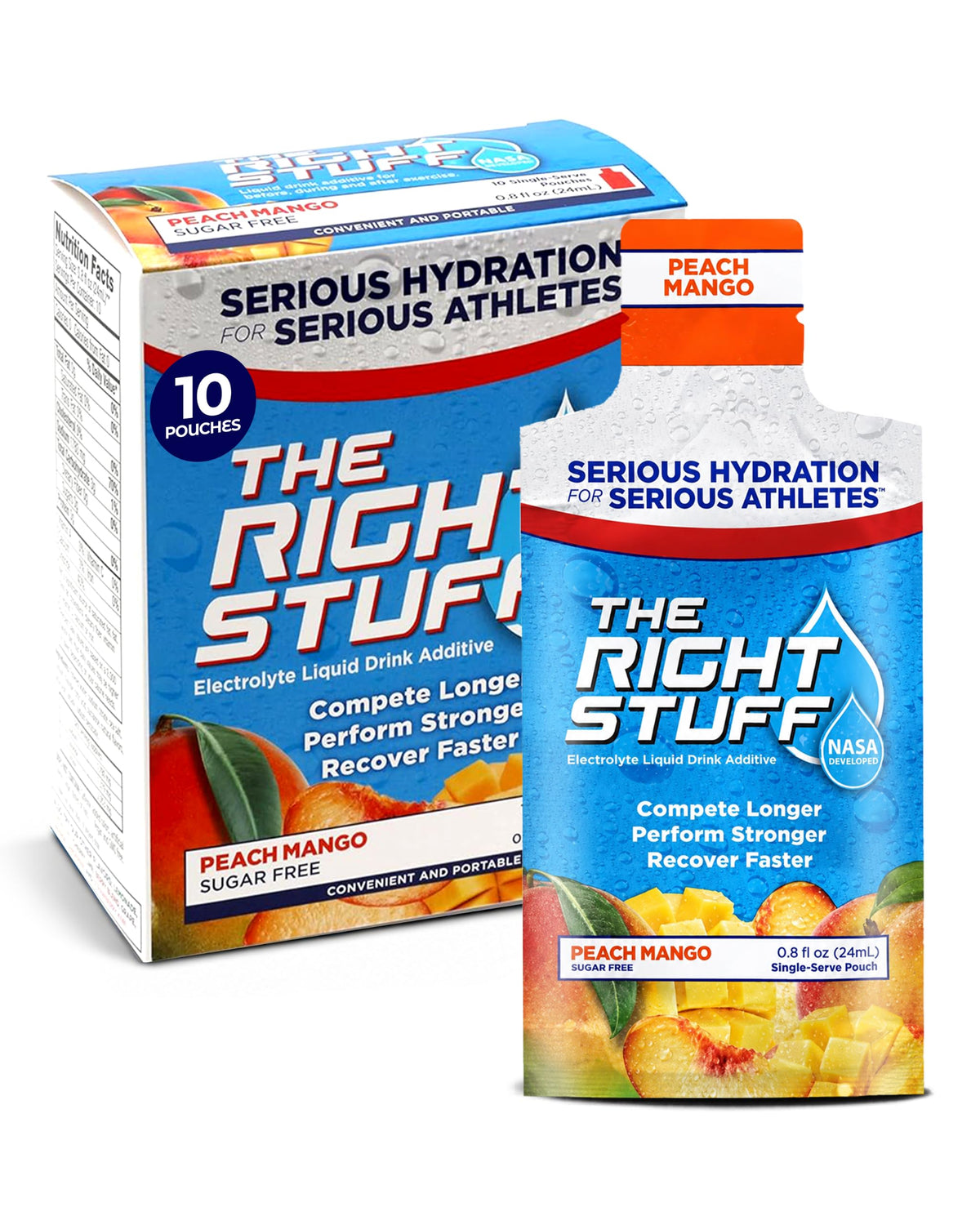 The Right Stuff electrolyte drink concentrate -10 Pouch Box