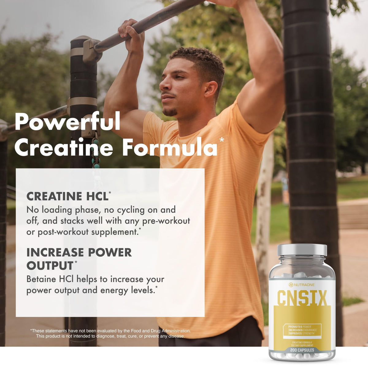 NutraOne CNSix Creatine HCL Capsules for Lean Muscle - 200 Capsules - image 7