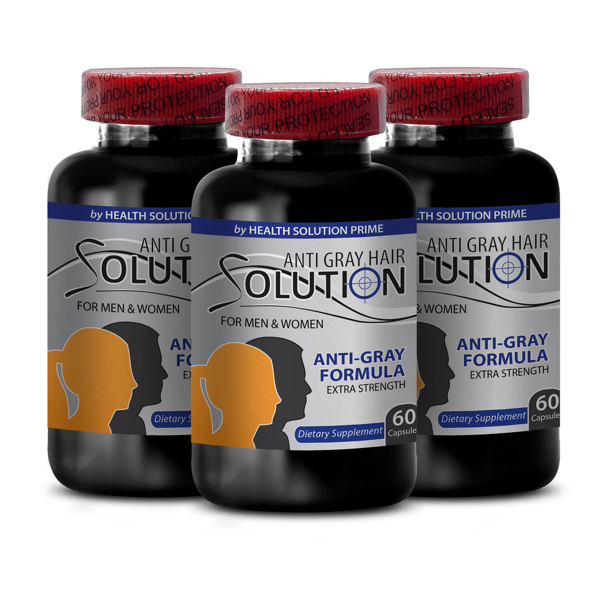 Health Solution Prime Organic Biotin Gray Hair Solution - 180 Capsules