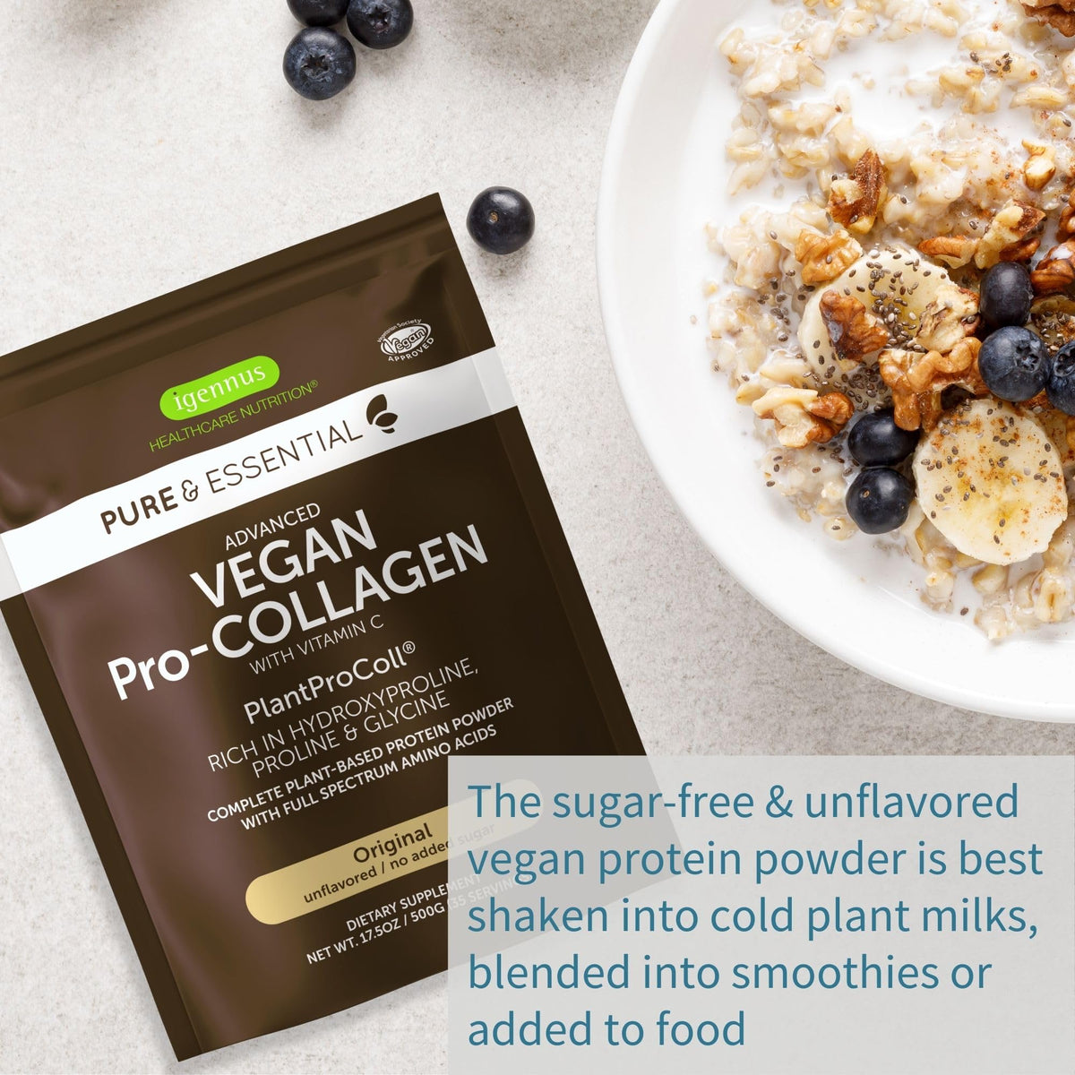 Igennus Vegan Collagen Peptide Powder - 35 Servings - image 5