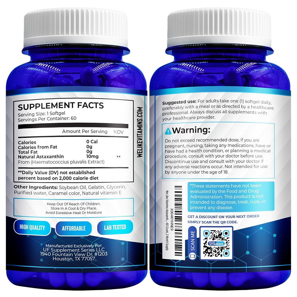 We Like Vitamins Astaxanthin 10mg - 60 Softgels - image 7