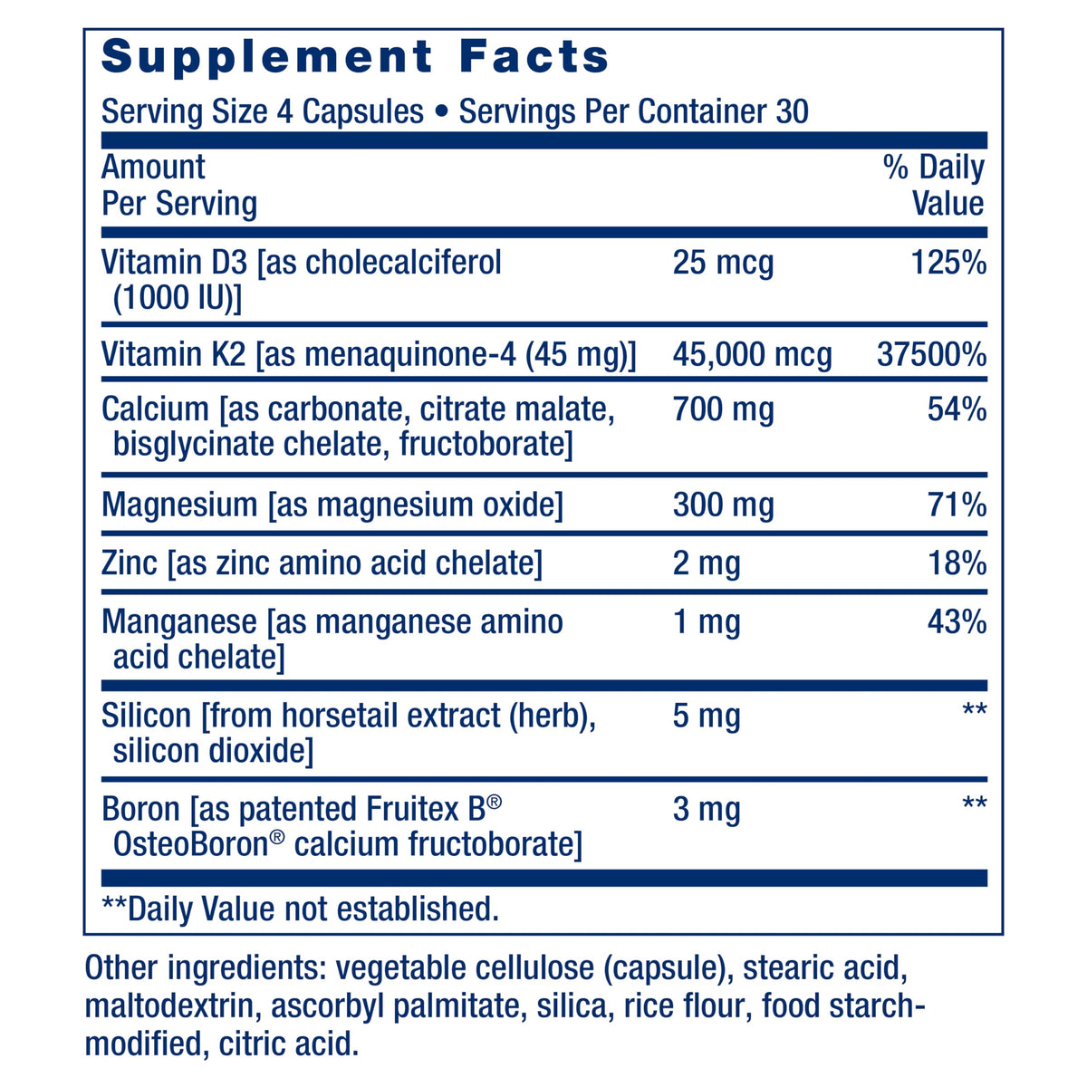 Life Extension Bone Restore Elite with K2 - 120 Capsules - image 3