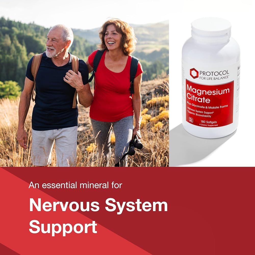 Protocol for Life Balance Magnesium Citrate Plus Glycinate - 180 Softgels - image 3
