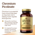 Solgar Chromium Picolinate 200 mcg - 180 Vegetable Capsules - image 3